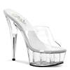 Pleaser - DELIGHT601 Mules with heel - White/Transparent Product image